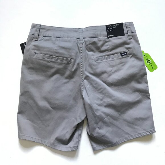 NWT RSQ Short Chino Shorts Mens 29 Gray 7" Inseam Well Above the Knee Cotton NEW - Picture 9 of 12